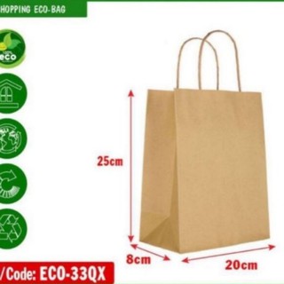 50 túi giấy kraft quai xách