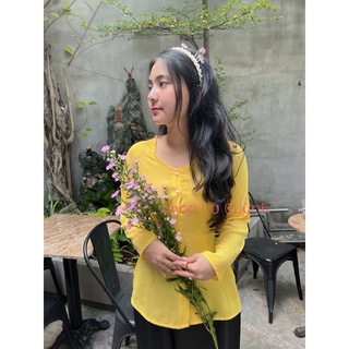 BỘ BÀ BA CỔ TIM MÀU TRƠN