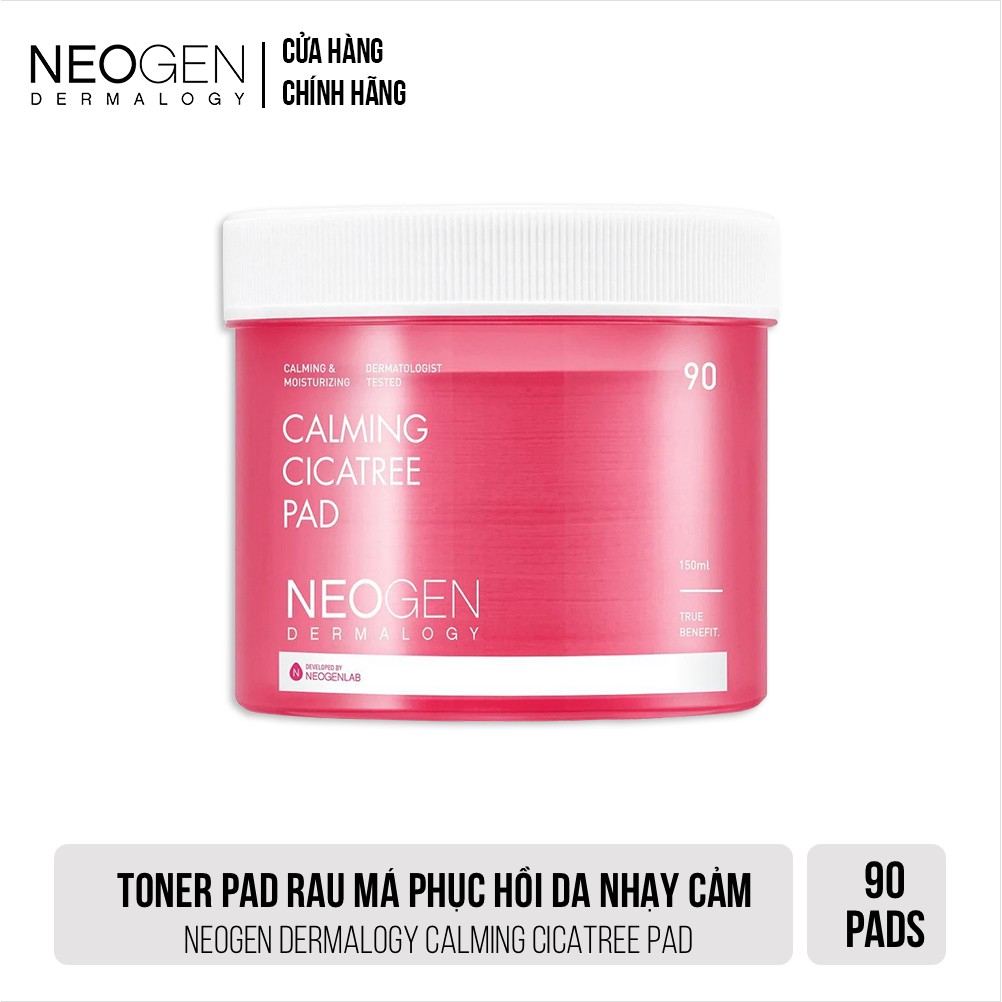 Toner Pad Rau Má Phục Hồi Da Nhạy Cảm Neogen Dermalogy Calming Cica Tree Pad 90 Miếng