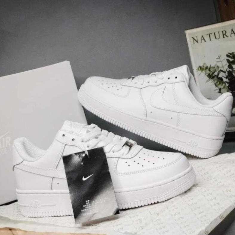 Giày thể thao nike_AF1 vệt nâu, Giày sneaker air force 1 low premium white brown nam nữ cực chất dễ phối đồ 2022