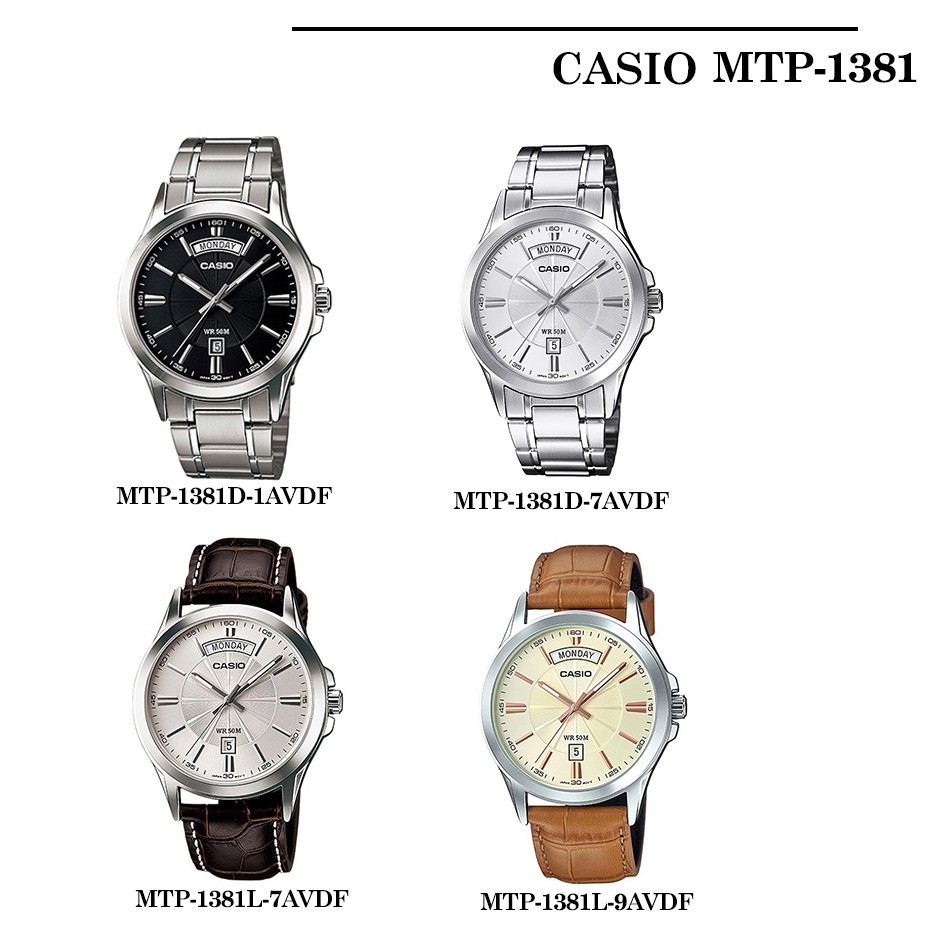 Đồng hồ Nam Standard Casio MTP-1381 chính hãng Anh Khuê - Bảo hành 1 năm - Pin trọn