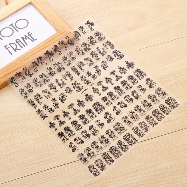 Sticker 3D hoa văn miếng to 108 hình