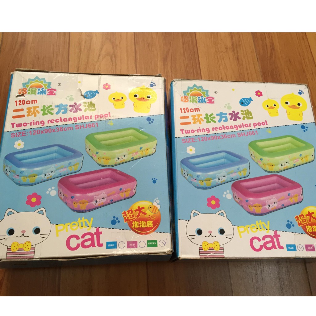 Combo Bơm + Bể Bơi 1,2m 2 Tầng Cao 35cm đáy phồng chống chơn (115cm*85*35 )