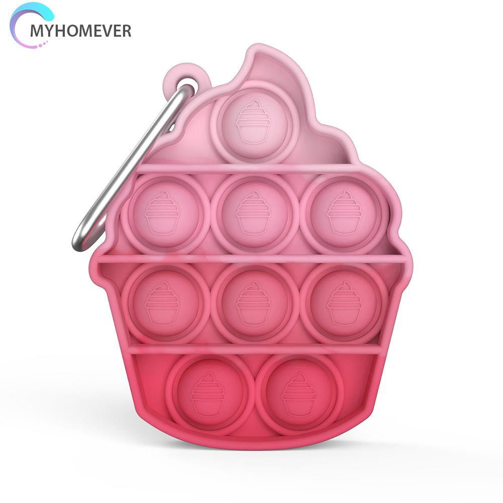 Đồ chơi fidget nhấn bóp bong bóng màu nhuộm loang có móc khóa cho người lớn và trẻ em tự kỷ