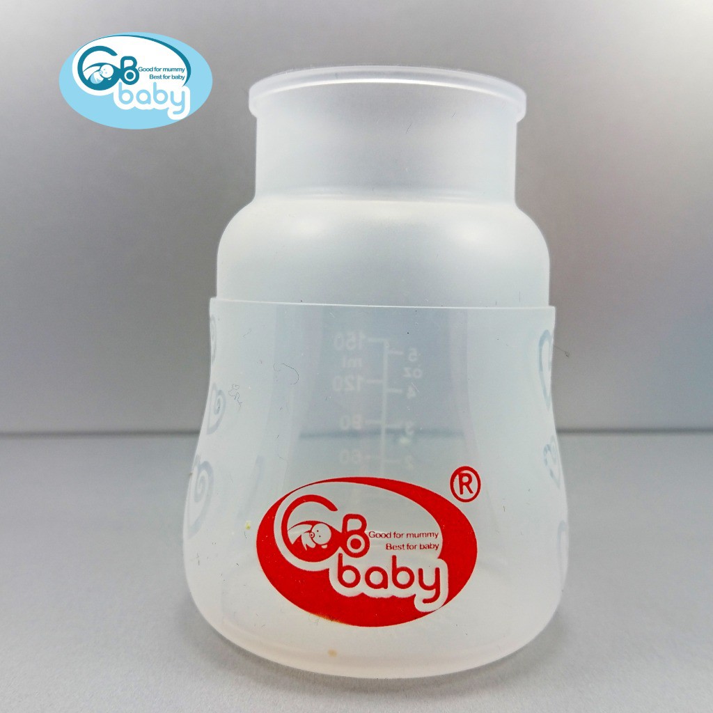 Bình sữa silicon 2 chức năng GB baby cổ rộng có tay cầm 150ml và250ml