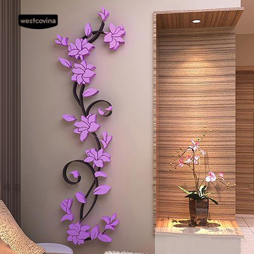 Hoa trang trí 3D dán tường