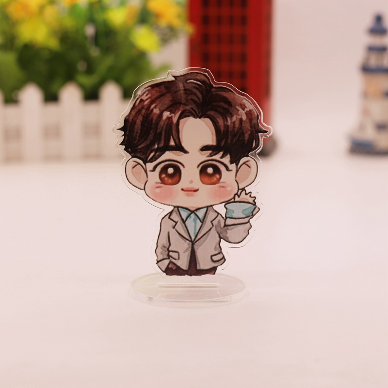 Bảng Hiệu Đứng Hai Mặt Bằng Acrylic In Hình Nhóm GOT7 Q Để Bàn Trang Trí