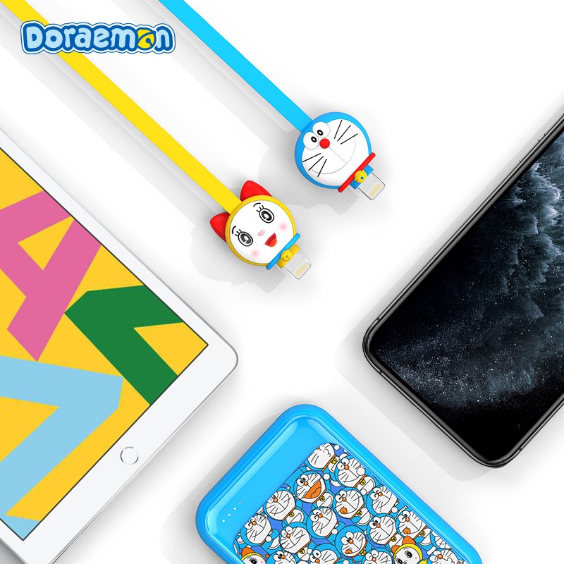 Dây Cáp Sạc Nhanh Cho Iphone 12 Samsung Hình Doraemon