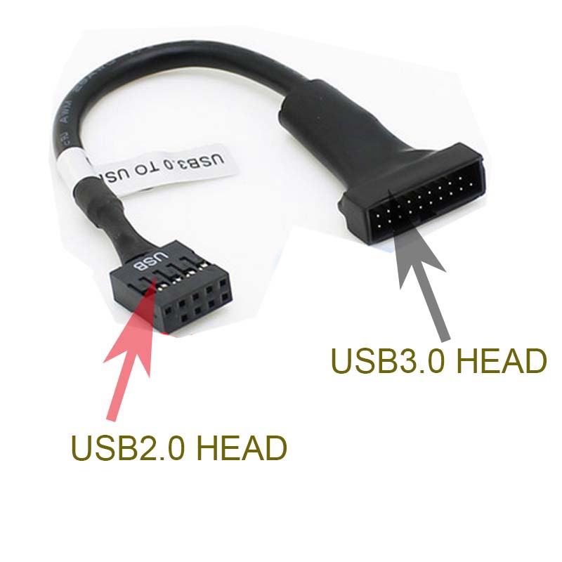 Bộ Chuyển Đổi Usb 3.0 20 Pin Male Sang Usb 2.0 Female Cho Bo Mạch Chủ Pc