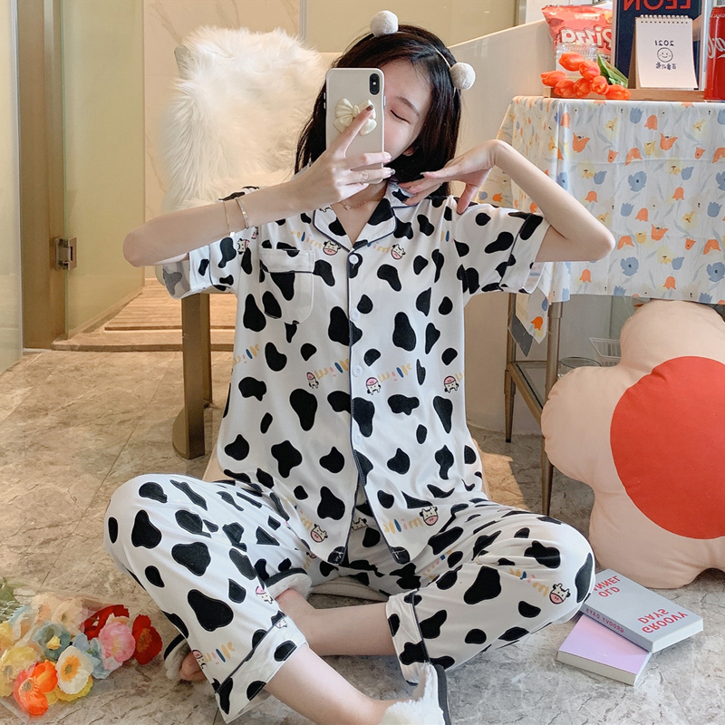 Bộ Đồ Ngủ Dài Tay In Họa Tiết Động Vật Xinh Xắn Dành Cho Nữ | BigBuy360 - bigbuy360.vn
