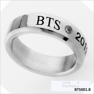 Nhẫn bts - nhẫn titan đính đá