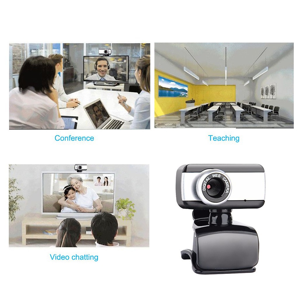 (Bảo hành 06 tháng) Webcam Kẹp màn mini có mic dùng cho máy tính có tích hợp mic - Webcam để bàn V7