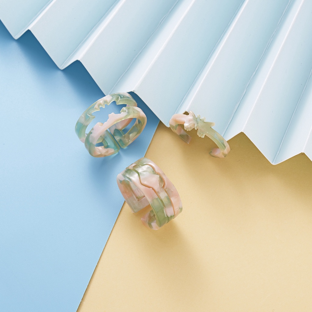 Bộ 2 nhẫn RINHOO FRIENDSHIP phong cách Hàn Quốc dành cho nam và nữ với 5 màu tuỳ chọn