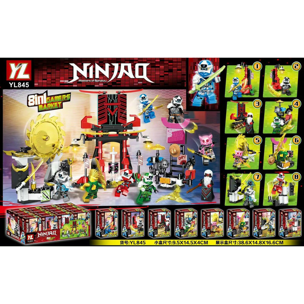 Đồ chơi lắp ráp Lego Ninjago YL 845 Xếp Mô Hình Minifigures Ninja Season Phần 12 trọn bộ 8 hộp