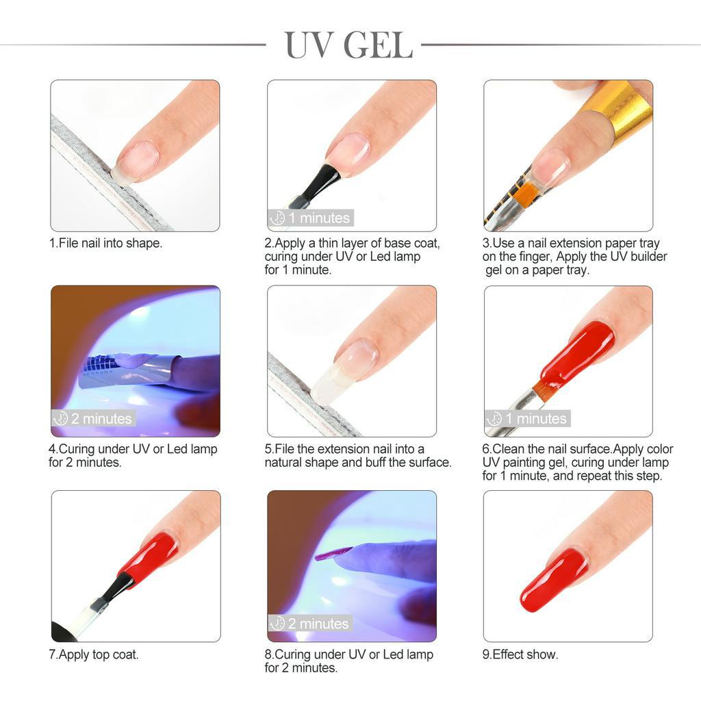 [Hàng mới về] Gel đắp móng UV 15ml có 5 màu tùy chọn chất lượng cao