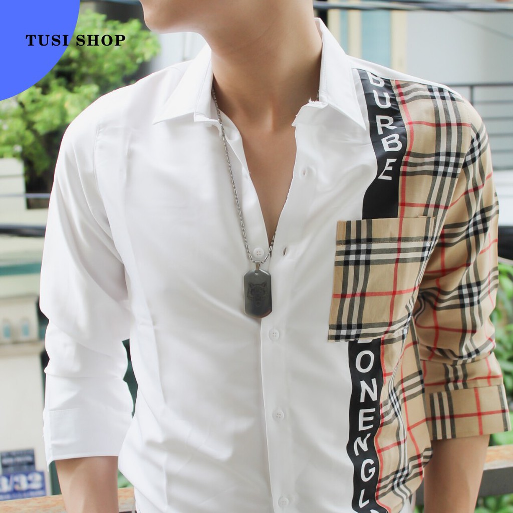 [SIÊU GIẢM GIÁ] SMI15 Áo sơ mi nam nữ cặp đôi chất liệu kate lụa in họa tiết BURBARRY | BigBuy360 - bigbuy360.vn