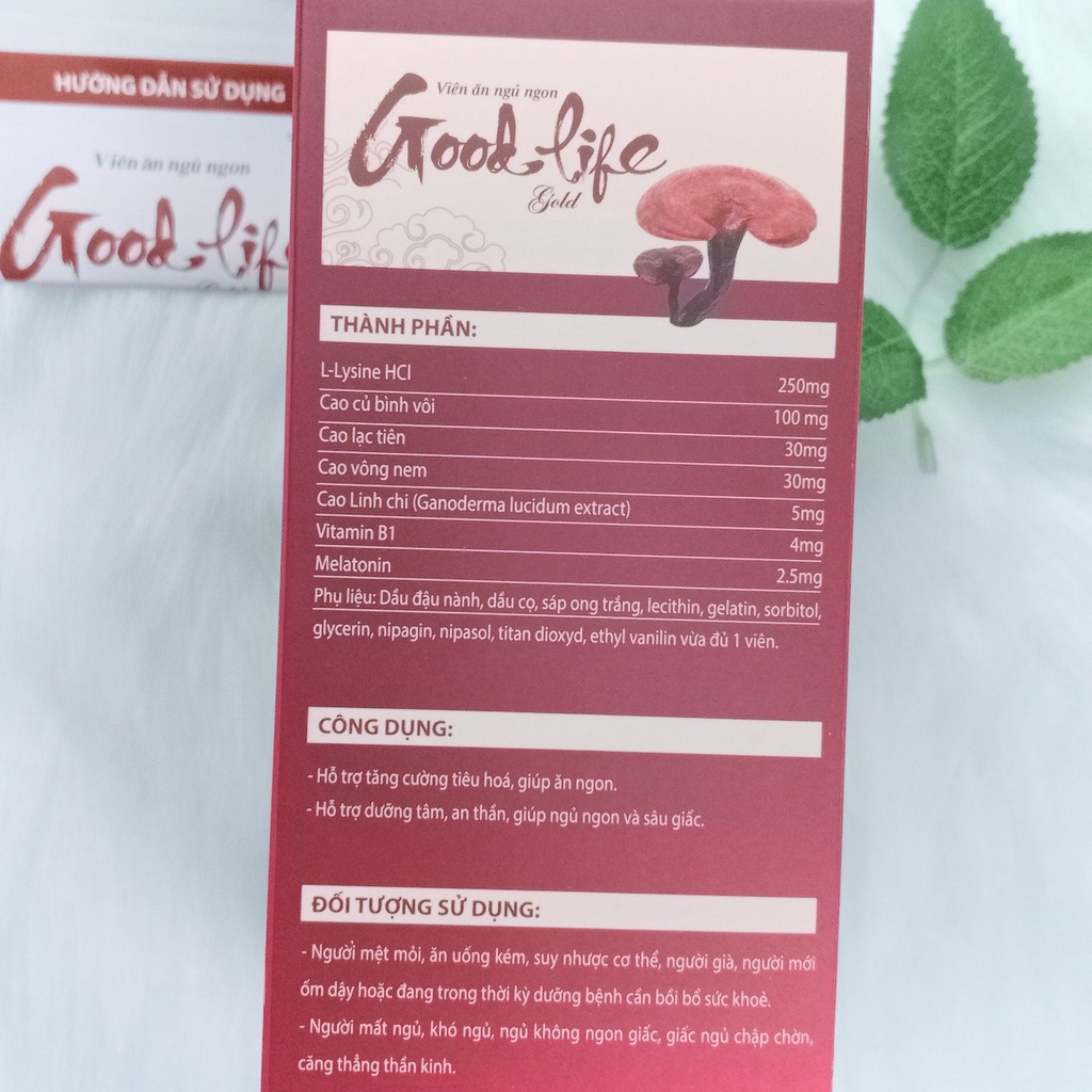Good life Gold, viên ăn ngủ ngon, giúp an thần, giảm mất ngủ, ngủ sâu giấc
