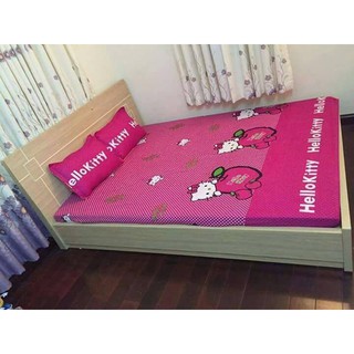 Rẻ nhất Bộ ga gối giường 1m6 mẫu kitty táo