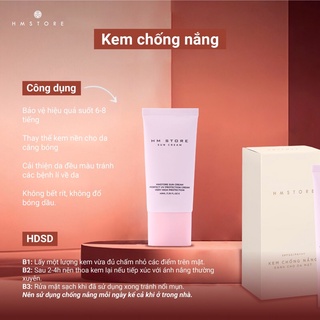 KEM CHỐNG NẮNG MẶT SPF 50+ HM STORE mỹ phẩm cao cấp