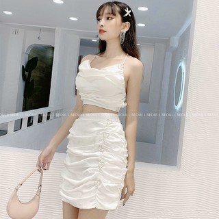 Set Chân Váy Kèm Áo Dây Cột