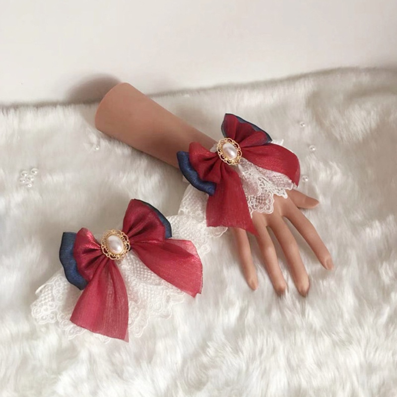 Flgo Băng Đô Ren Lưới Đính Nơ Phong Cách Lolita Ngọt Ngào