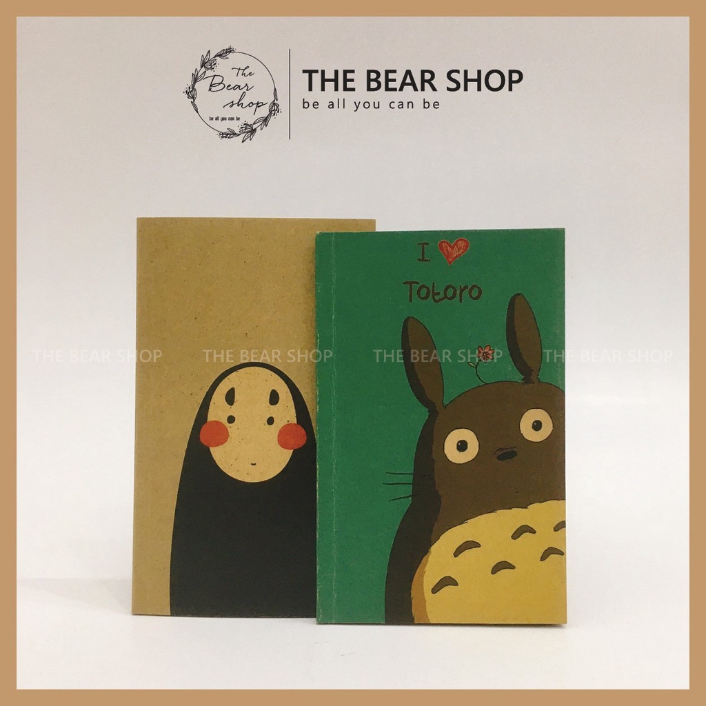 Sổ tay ghi chép handmade vintage - Kích thước 18.5x11cm 100 trang giấy kraft - The Bear Shop