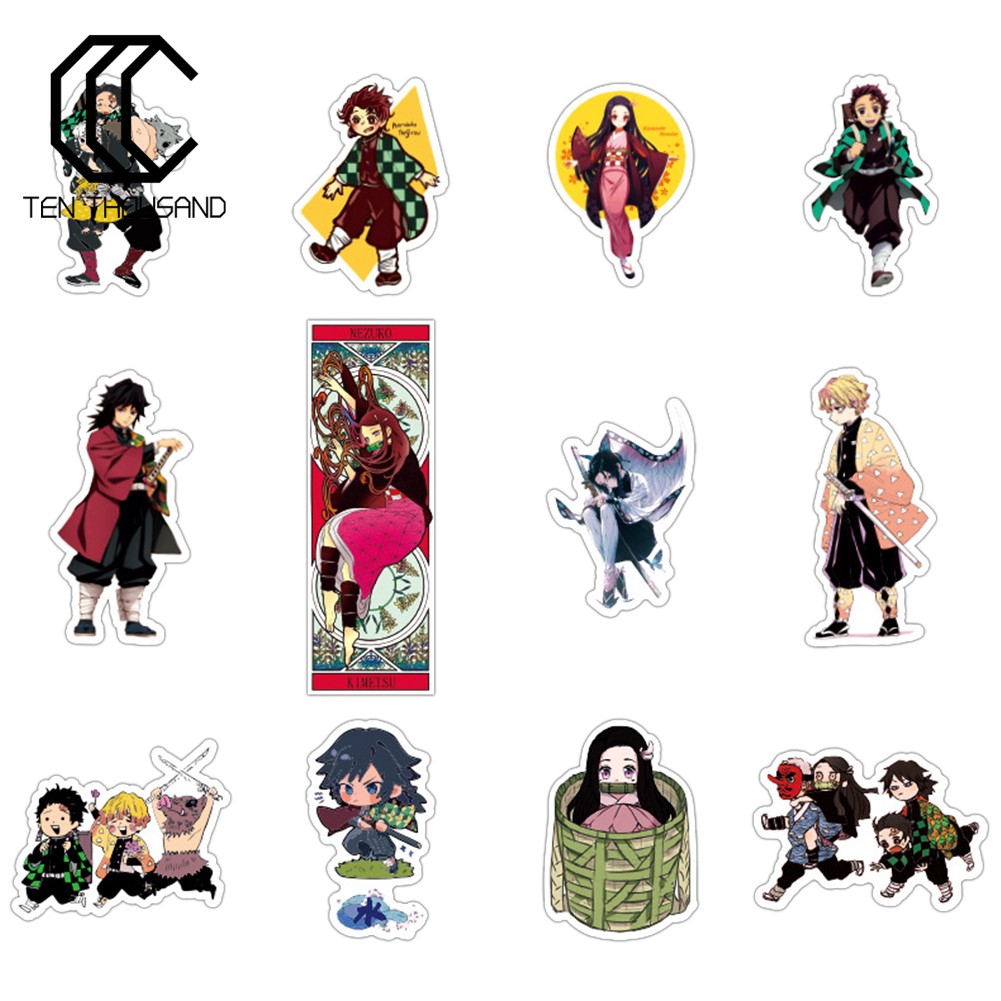 Set 50 sticker họa tiết anime chống thấm nước trang trí đẹp mắt tiện dụng