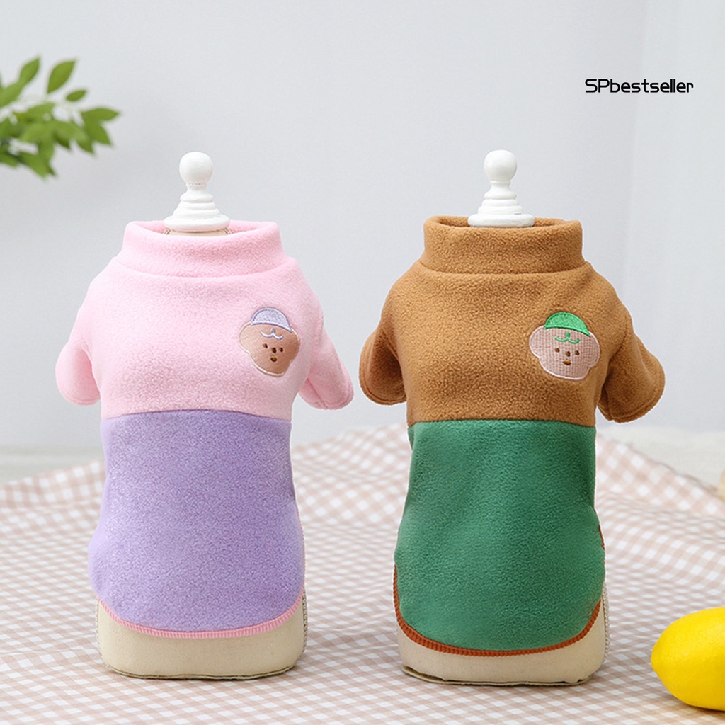 Áo sweater dày giữ ấm hai chân màu sắc xinh xắn cho thú cưng