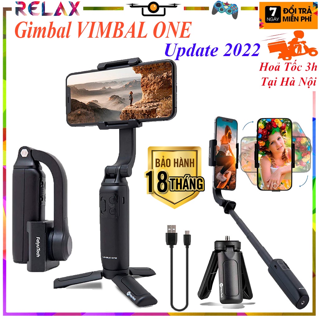 Gimbal chống rung cho điện thoại VIMBLE ONE hỗ trợ đa dòng điện thoại, chống rung quay phim gấp gọn tiện lợi