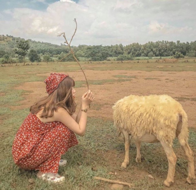 ( CÓ ẢNH THẬT ) Váy HAI DÂY hoa nhí vintage | BigBuy360 - bigbuy360.vn