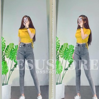 Áo croptop Borip rút eo 2 bên