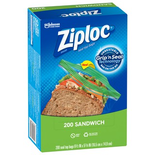 [Hàng Mỹ] Set 10 túi ziploc đựng thực phẩm (Set 10 ziploc bags)