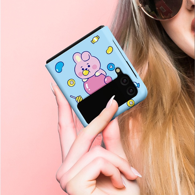 Bao da điện thoại in hình BT21 cho Samsung Galaxy Z FLIP 4 / Z FLIP4 5G