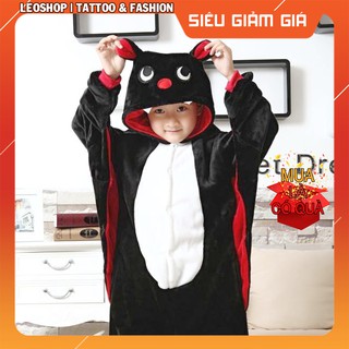 Bộ Đồ Thú Con Dơi Đen - Chất Nhung Mịn Cao Cấp [FREESHIP]