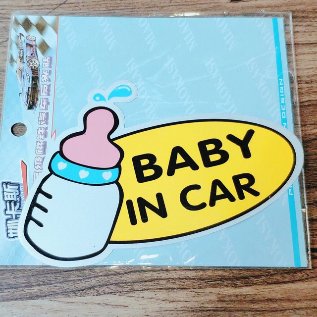 Decal xe hơi BABY IN CAR tem dán phản quang nhiều mẫu mã