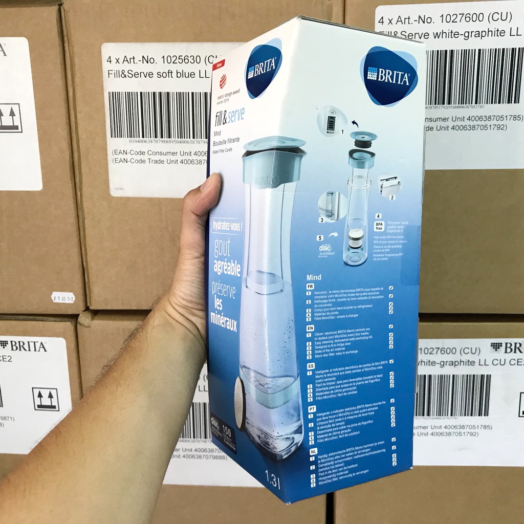 Bình lọc nước BRITA Mind 1,3l (có sẵn 1 đĩa lọc Microdisc)