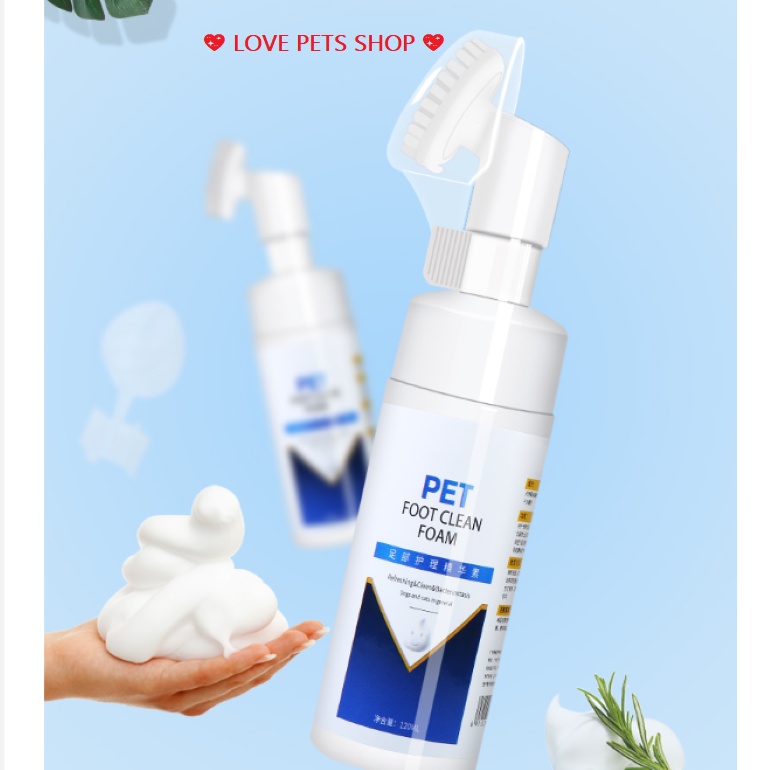 BỌT RỬA CHÂN CHO CHÓ MÈO BORAMMY 150ML - LOVE PETS SHOP