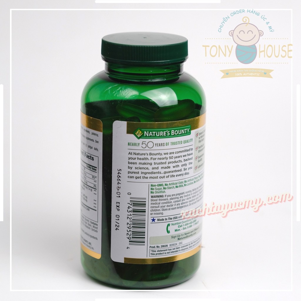 Dầu cá Nature’s Bounty Fish Oil 1400mg của Mỹ | BigBuy360 - bigbuy360.vn