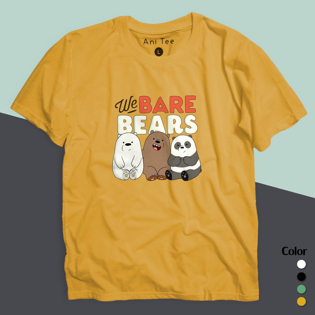 Áo Thun 100% Cotton Hoạt Họa Ba Chú Gấu Siêu Cute