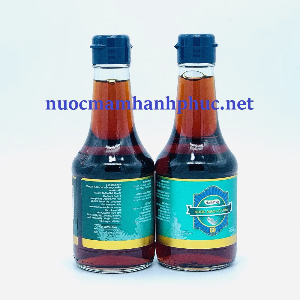 [Combo 2 chai] Nước mắm Hạnh Phúc 60 độ đạm chai 250ml