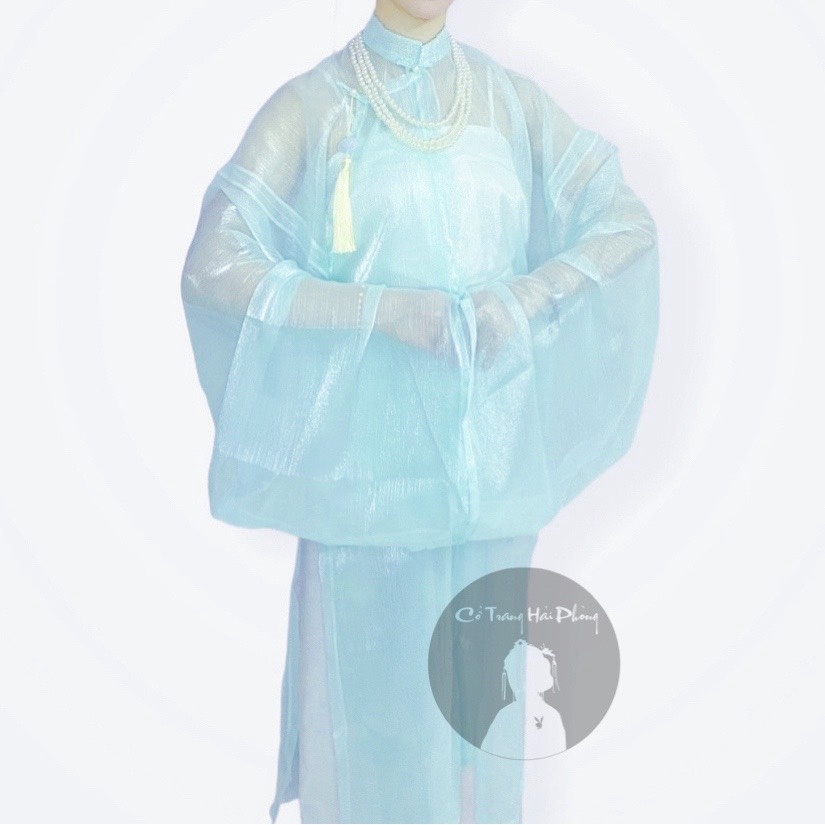 ÁO TẤC NGŨ THÂN VIỆT PHỤC MÀU XANH BẠC HÀ - KIM XUYẾN CỔ PHỤC VIỆT NAM THỜI NGUYỄN - VIỆT PHỤC CỔ TRANG VIỆT NAM | BigBuy360 - bigbuy360.vn