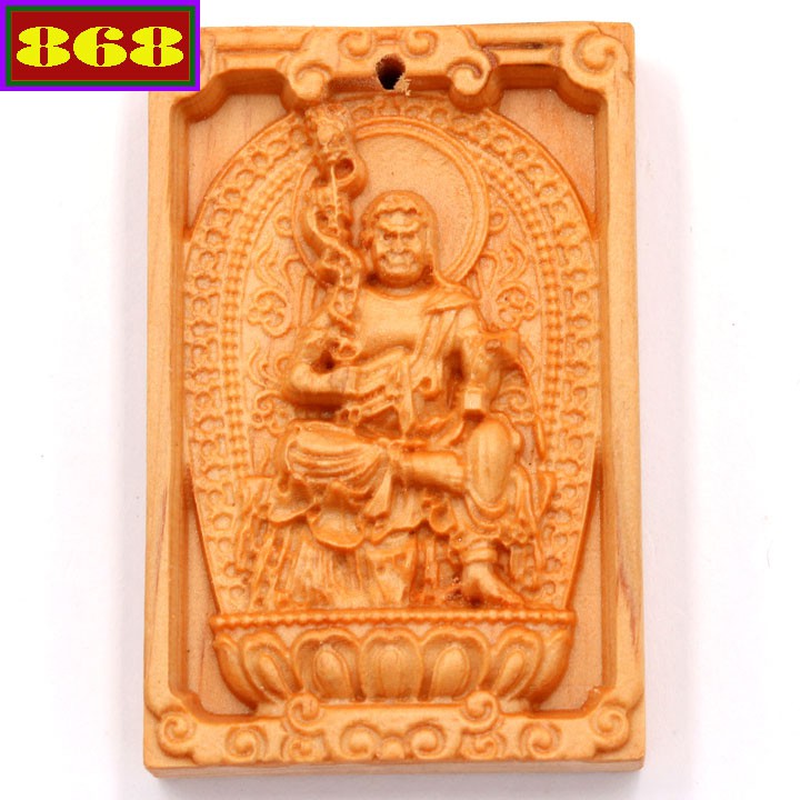 Mặt Phật gỗ ngọc am Bất động minh vương MGPBM1 - Phật bản mệnh cho người tuổi Dậu