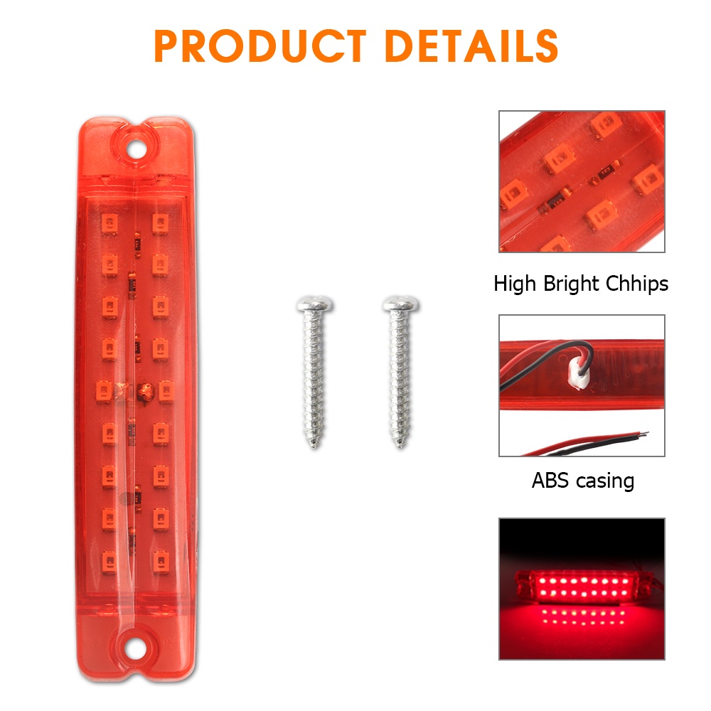 1 Đèn LED 24V 18 Bóng Gắn Hông Xe Hơi Xe Tải