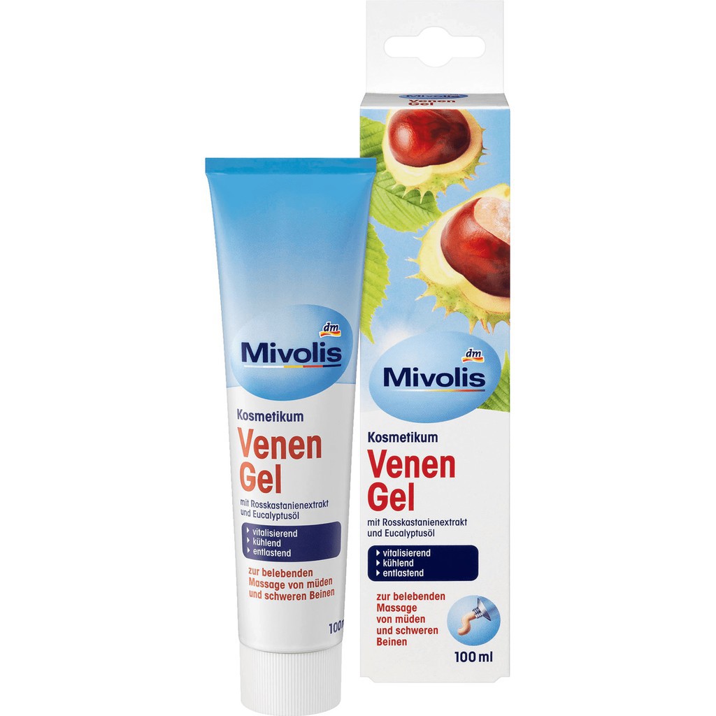 Gel bôi giãn tĩnh mạch Venen Gel Das Gesunde Plus Mivolis 100ml, hàng  Đức