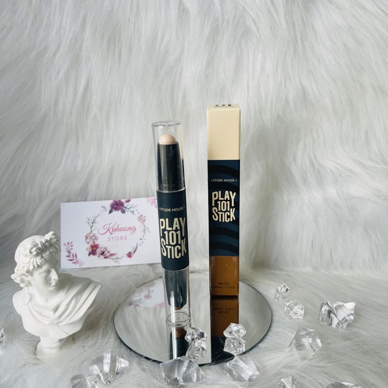 Che Khuyết Điểm, Tạo Khối 2 đầu siêu tiện lợi từ nhà Etude House Play 101 Stick Contour Duo màu #01