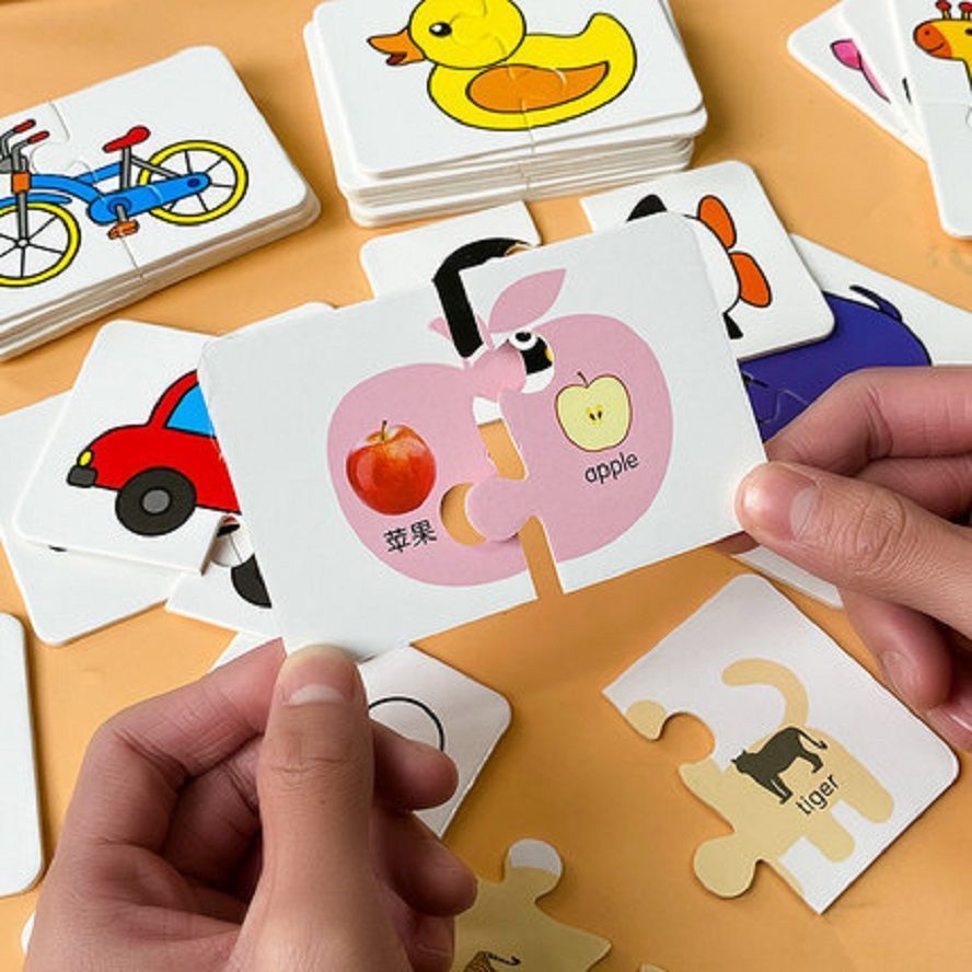 Bộ Đồ Chơi Xếp Hình Bằng Giấy 2 Chi Tiết Giáo Dục Sớm Cho Bé 1-3 Tuổi