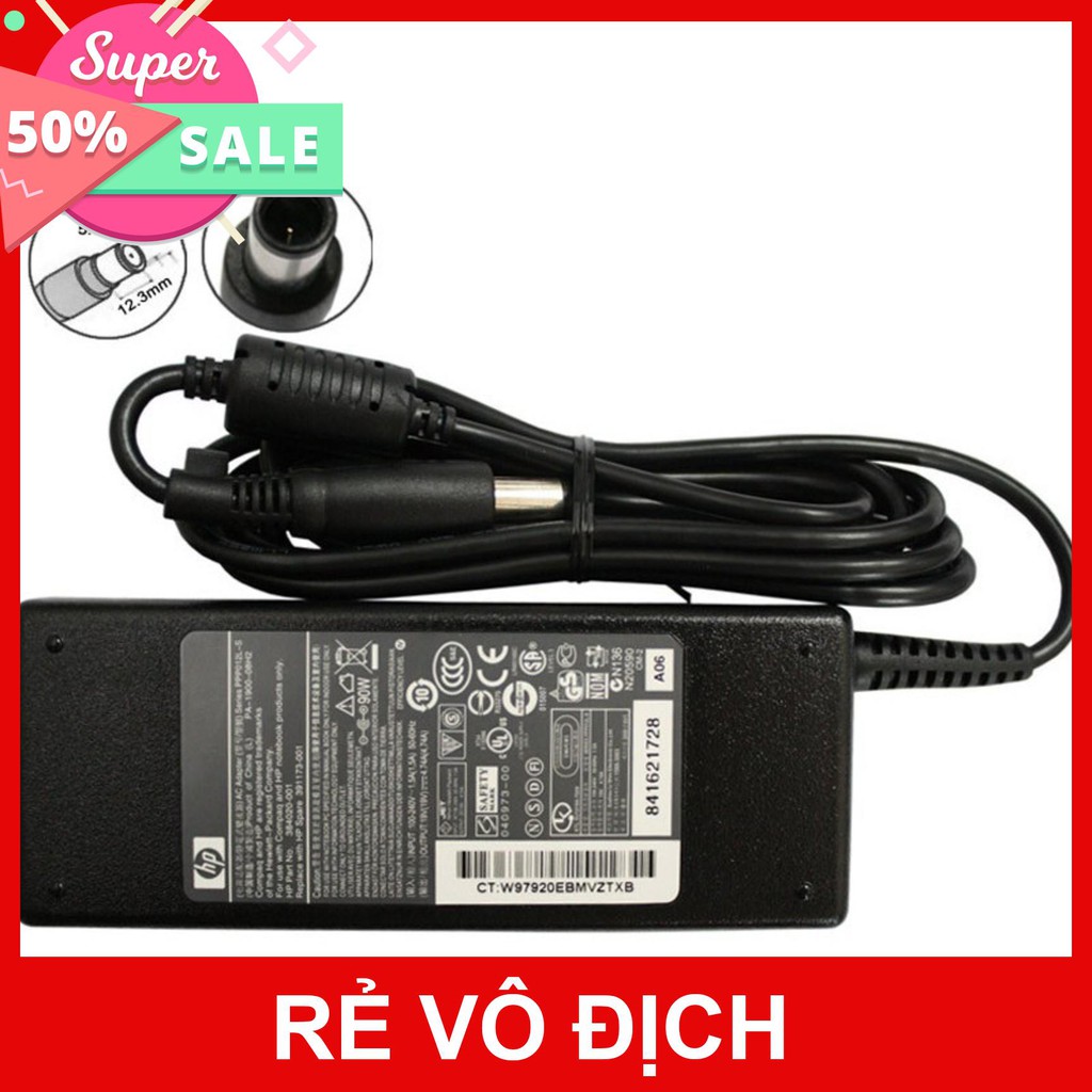 Sạc mới laptop hp-compaq chân kim 19.5v-3.42a giá rẻ. bảo hành 12 tháng lỗi 1 đổi 1.