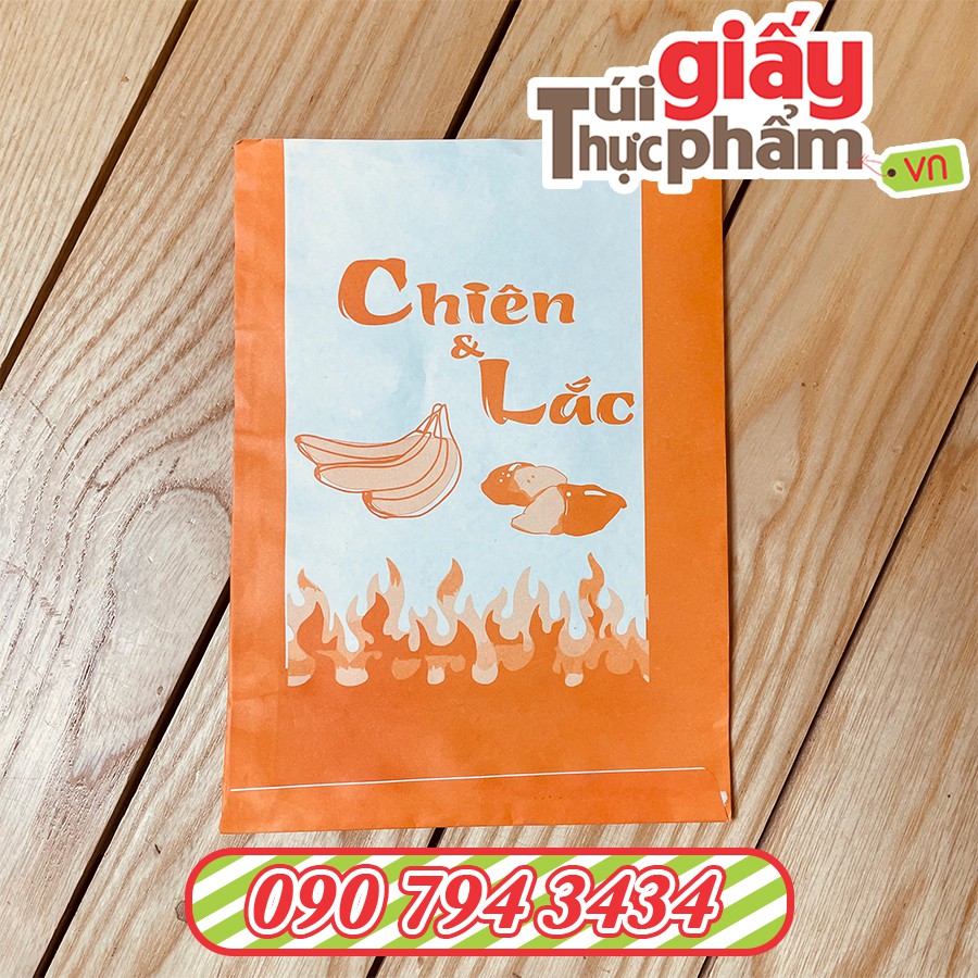 1000 túi giấy Gà Rán - Khoai Lắc - Xiên Que - Chuối Chiên
