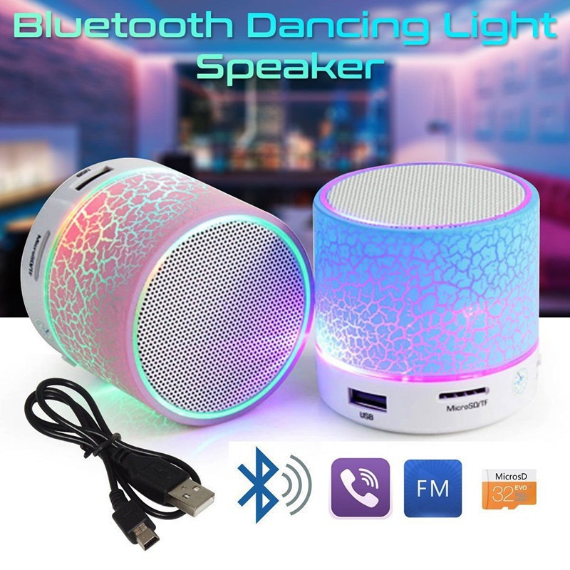 LOA BUETOOTH A9 CÓ ĐÈN NHẤP NHÁY DỄ THƯƠNG - LOA CÓ KHE CẮM THẺ NHỚ , USB