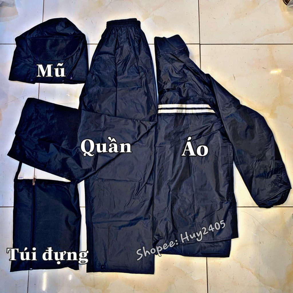 Áo Mưa Bộ Có Phản Quang, Siêu Bền Không Thấm Nước Đủ Size Từ M Đến 5XL Hàng Rado, Việt Ý